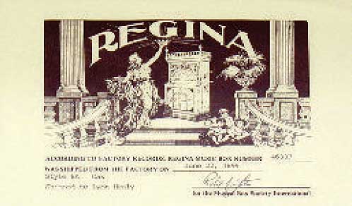 Regina Certificate